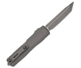 Microtech Ultratech ZBP Zero Blade Play OTF Knife 3.5" M390MK Apocalyptic Tanto Blade, Machine Clear Aluminum Handle – 1123-10 APNC - Gear Supply Company