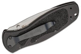 Kershaw Ken Onion Blur Assisted Folding Knife 3.4" S30V Stonewash Plain Blade, Black Aluminum Handles, Liner Lock -  1670S30V - Gear Supply Company
