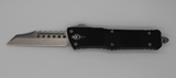 Microtech Signature Series Combat Troodon 3.75" Stonewashed Warhound Blade, Black Aluminum Handles -  219W-10S - Gear Supply Company