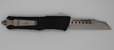 Microtech Signature Series Combat Troodon 3.75" Stonewashed Warhound Blade, Black Aluminum Handles -  219W-10S - Gear Supply Company
