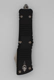 Microtech Signature Series Combat Troodon 3.75" Stonewashed Warhound Blade, Black Aluminum Handles -  219W-10S - Gear Supply Company