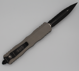 Microtech Dirac Delta Titanium Gray Handle Full Serrated Black – 227-3TG - Gear Supply Company