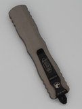 Microtech Dirac Delta Titanium Gray Handle Full Serrated Black – 227-3TG - Gear Supply Company