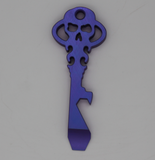 Chaves Ultramar Knives Skeleton Key Titanium Tool Prybar – High Voltage Purple Titanium Crosshatch  - KEY/TL/HVPTI/CH - Gear Supply Company