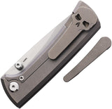 Chaves Knives Liner Lock Stonewash Titanium With M390 Satin Blade Pocket Knife - RCK9/DP/SWTI/BF - Gear Supply Company