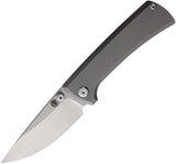 Chaves Knives Liner Lock Stonewash Titanium With M390 Satin Blade Pocket Knife - RCK9/DP/SWTI/BF - Gear Supply Company