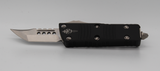 Microtech Troodon Mini Hellhound Stonewashed Signature Series Black Handle - 819-10S - Gear Supply Company