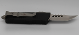 Microtech Troodon Mini Hellhound Stonewashed Signature Series Black Handle - 819-10S - Gear Supply Company