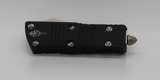 Microtech Troodon Mini Hellhound Stonewashed Signature Series Black Handle - 819-10S - Gear Supply Company