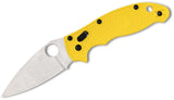 Spyderco Manix 2 Salt Lightweight Lock Folding Knife 3.37" Satin CPM-MagnaCut Plain Blade, Yellow FRN Handles - C101PYL2 - Gear Supply Company