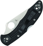 Spyderco Delica 4 Lightweight Thin Red Line Folding Knife 2.9" VG10 Satin Partial Serrated Blade, Black FRN Handles with Red Backspacer, Lockback - C11FPSBKRD - Gear Supply Company