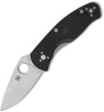 Spyderco Persistence Lightweight Black Folding Knife With PlainEdge, Stainless Steel - C136PBK - Gear Supply Company