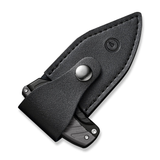 CIVIVI Knives Typhoeus Folding Push Dagger Fixed Blade Knife 2.27" 14C28N Stonewashed Clip Point Blade, Black and Gray Aluminum Handles, Leather Sheath - C21036-3 - Gear Supply Company