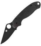 Spyderco Para 3 Folding Knife 3" S45VN Black Plainedge Blade - Black G10 Handles - Compression Locking – C223GPBK - Gear Supply Company