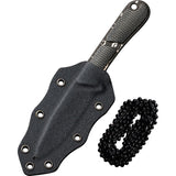 Civivi Elementum Fixed Blade Neck Knife 2.24" Damascus Drop Point Blade, Dark Green Canvas Micarta Handles, Kydex Sheath - C23010-DS1 - Gear Supply Company