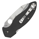 Spyderco Canis Compression Lock Knife With Black Carbon Fiber/ G-10 Laminate Handles ( 3.43” Satin Blade) - C248CFP - Gear Supply Company