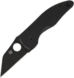 Spyderco MicroJimbo Folding Knife 2.45" S30V Black DLC Plain Blade, Black G10 Handles, Compression Lock - C264GPBK - Gear Supply Company