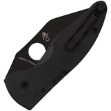 Spyderco MicroJimbo Folding Knife 2.45" S30V Black DLC Plain Blade, Black G10 Handles, Compression Lock - C264GPBK - Gear Supply Company