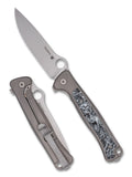 Spyderco SLYM - Blk/Gry/White Ti/CF (3.42" Bohler M390) C271TIP
