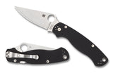 Spyderco Para Military 2 G-10 Black Handle, PlainEdge Blade - C81GP2 - Gear Supply Company