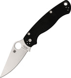 Spyderco Para Military 2 G-10 Black Handle, PlainEdge Blade - C81GP2 - Gear Supply Company