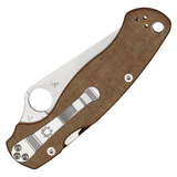 Spyderco Para 2 3.47" CPM CRU-WEAR Blade Brown Canvas Micarta Handle - C81MPCW2 - Gear Supply Company