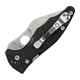Spyderco Yojimbo 2 Knife With Black G-10 Handle (3.125" Satin Blade) - C85GP2 - Gear Supply Company