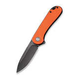 CIVIVI Knives Elementum Flipper Knife 2.96" D2 Black Stonewashed Blade, Orange G10 Handles, Liner Lock -  C907Y - Gear Supply Company