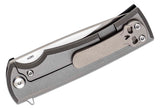 Chaves Ultramar Liberation Street Flipper Knife 3.375" M390 Satin Drop Point Blade, Black G10 and Stonewashed Titanium Handles - ST/LDP/BG10/BF - Gear Supply Company