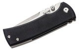 Chaves Ultramar Redencion 229 Folding Knife 3.625" M390 Belt Satin Compound Tanto Blade, Black G10 and Stonewashed Titanium Handles - 229/RT/BG10/BF - Gear Supply Company