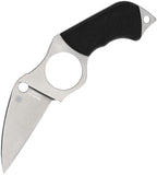 Spyderco Sal Glesser Swick 5 Large Hole Fixed Blade Knife 2.73" LC200N Wharncliffe Plain Blade With Black G10 Handles and Boltaron Sheath with G-Clip - FB14P5 - Gear Supply Company
