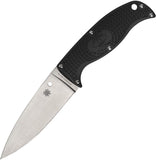 Spyderco Enuff 2 Fixed Blade Knife 3.93" VG10 Leaf Shaped Plain Blade, Black FRN Handles, Polymer Sheath – FB31PBK2 - Gear Supply Company