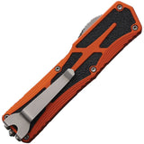 Heretic Knives Colossus Stonewashed S/E, Orange handle, Standard Clip & Hardware H039-2A-ORG - Gear Supply Company