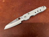 Spyderco Smock - Blasted Aluminum Scales - Satin Cru-Wear C240ALCWP