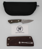 Edge Knife Works Exclusive Mini Huntsman Magnacut Steel Fixed Blade Knife With OD Green Micarta Handle – EKW0008 - Gear Supply Company