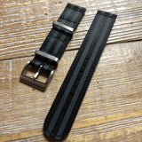 20mm 2 Piece "SB" Black & Gray Bond Seat Belt Strap - Gear Supply Company