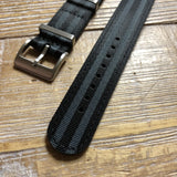 20mm 2 Piece "SB" Black & Gray Bond Seat Belt Strap - Gear Supply Company