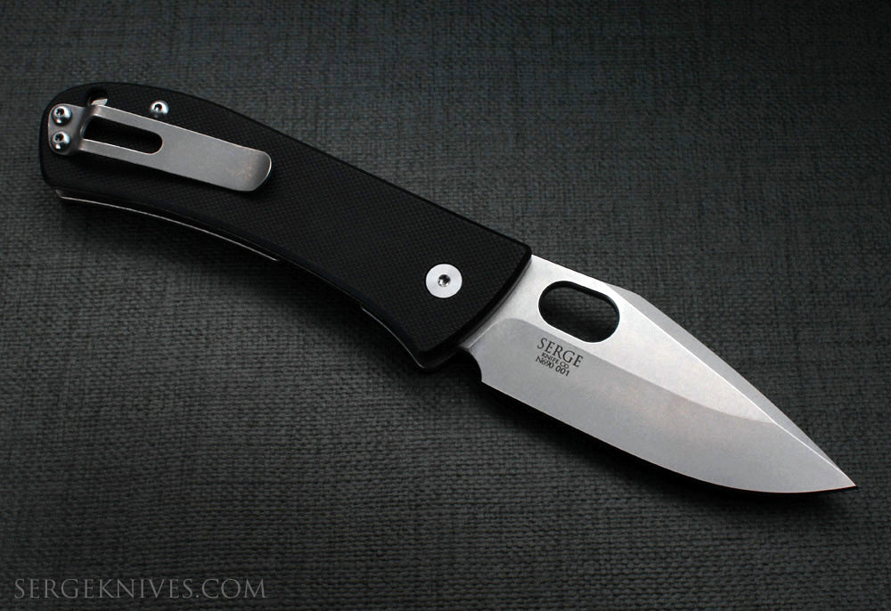 Serge Knife Company “Production EDC” G10 Handle Pocket Knife Black