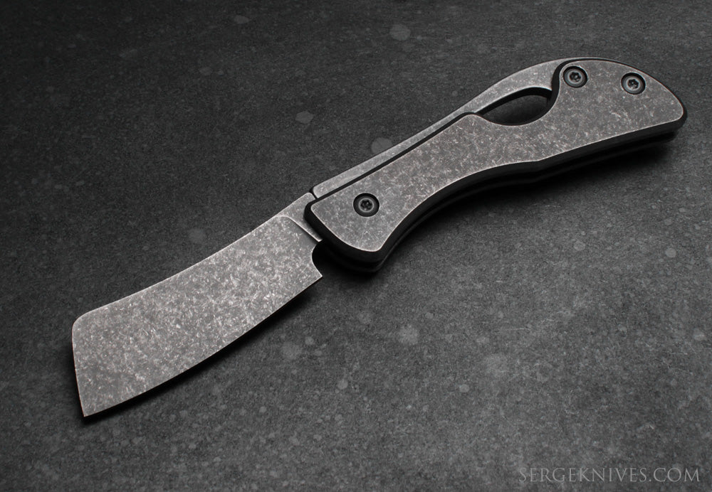 Serge Knife Company “The Leaf” Slipjoint Pocket Knife Stonewashed TI