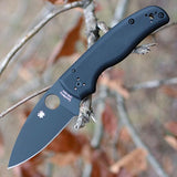 Spyderco Shaman Compression Lock Knife Black G-10 (3.6" Black) C229GPBK - Gear Supply Company