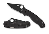 Spyderco Para 3 Lightweight Compression Lock Folding Knife Black LW (3" Black) C223PBBK - Gear Supply Company