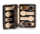 BeyBerk Black Leather 8 watch Travel Case - Gear Supply Company