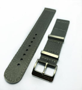22mm 2 Piece "SB" Gray Seat Belt Strap - Gear Supply Company