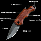 Gear Supply Company Rough Rider Folding Pocket Knife With Wooden Handles - GSC-005