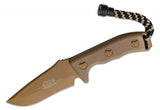 Microtech Currahee Fixed Blade Knife 4.75" Tan Blade and Composite Handles, Kydex Sheath - 102-1CTA - Gear Supply Company