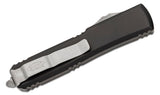 Microtech Ultratech AUTO OTF Knife 3.46" Apocalyptic Drop Point Plain Blade, Black Aluminum Handles -  121-10AP - Gear Supply Company