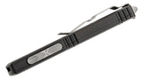 Microtech Ultratech AUTO OTF Knife 3.46" Apocalyptic Drop Point Plain Blade, Black Aluminum Handles -  121-10AP - Gear Supply Company