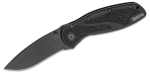 Kershaw Ken Onion Blur Assisted Folding Knife 3-3/8" Black Plain 14C28N Blade, Black Aluminum Handles, Liner Lock -  1670BLK - Gear Supply Company