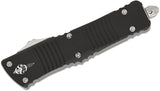 Microtech Signature Series Combat Troodon 3.75" Stonewashed Warhound Blade, Black Aluminum Handles -  219W-10S - Gear Supply Company