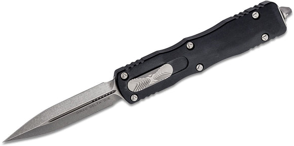 Microtech Dirac Delta Stonewashed With Black Handle – 227-10 - Gear Supply Company